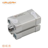 Cylindre pneumatique à double effet ADN, type Festos, cylindre compact, corps en aluminium