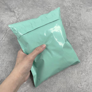 Custom Printed Logo Light Green Plastic Packaging Shipping Poly Mailer Postage Polymailer Mailing <b>Bags</b> for Clothes - Product Image 4