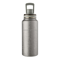Bouteille d'eau sport à double paroi isolée sous vide en acier inoxydable avec revêtement en titane, à large ouverture, qualité alimentaire, 18oz/32oz, 6-12