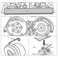 Kit de 9 clés de pompe à eau et d'outils de calage en acier à haute teneur en carbone avec mallette rigide pour Buick Excelle Regal Chevrolet Cruze Sail Opel 1.6 1.8
