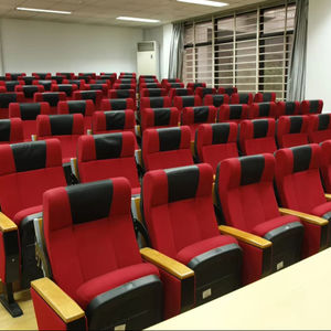 Современное кресло для аудитории с металлическим и тканевым складным сиденьем для школы и кинотеатра, предназначенное для церкви и театра - Product Image 3