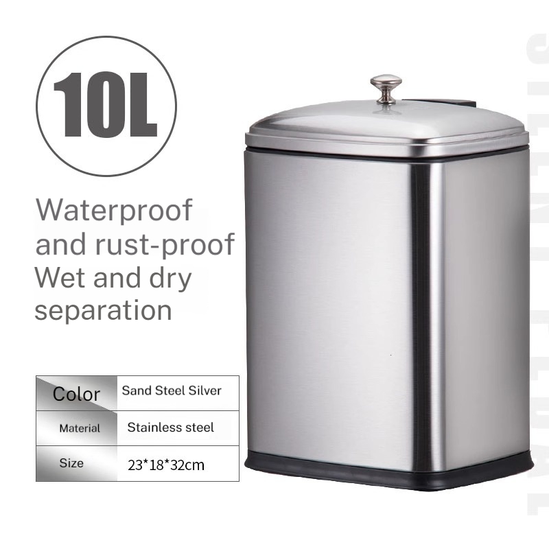 ฝาเงินเหล็กทรายสี่เหลี่ยม10L