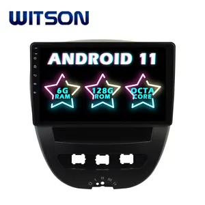 Witson Android 11 Auto Dvd Voor Toyota Aygo/Peugeot 107/Citroen C1 2005-2014 6Gb Ram 128Gb Rom Ingebouwde Draadloze Carplay