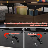 Charnière hydraulique à ressort supérieur pour meubles, mécanisme de levage pliable pour table basse, réglable, moderne, carrée, extensible