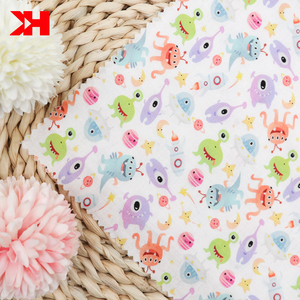 Khn-tela de algodón orgánico para bebé, tejido suave de alta calidad, 100 GSM, estampado para bebé, venta al por mayor - Product Image 4