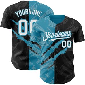 Camiseta de Béisbol Personalizada con Botones, Impresión Sublimada, Absorbente de Humedad, Unisex, para Adultos - Product Image 1