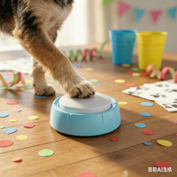 Módulo de Reproducción de Voz Personalizado con Diseño Único para Mascotas, Botón de Comunicación Grabable para Perros y Gatos, Juego de 4