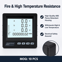 Multimeter Digital Tiga Fasa Kelas 0.5 Akurasi Tinggi 4-Digit Panel Mount Komunikasi RS485 Modbus RTU Layar LCD untuk Switchboard
