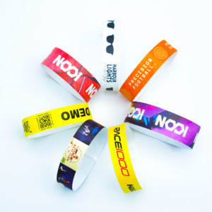 Bracelet en Tyvek imperméable, résistant aux déchirures et aux UV, impression de logo personnalisé, adhésif puissant, respectueux de l'environnement, promotionnel - Product Image 3