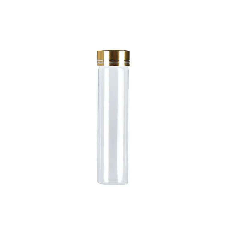 De vidrio transparente de productos de salud cápsula tubo sellado botella de polvo de té perfumado la medicina herbal china tarro