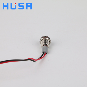 HUSA lampu LED Pilot logam 10mm, lampu indikator dua warna tiga warna tahan air lampu sinyal IP65 kabel 15cm 3V 6V 12V 24V 220V - Product Image 5