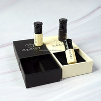 Mini flacons d'attar en verre octogonaux de 3 ml, 6 ml, 10 ml, 12 ml avec bouchon fantaisie en alliage et applicateur en verre/bille métallique pour huiles essentielles