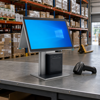 Système de point de vente Windows, écran double 15,6 pouces, processeur Intel Core i5 3e génération, 4 Go de RAM, 64 Go, Ethernet 100M, Win7, Win10, pour magasin de détail