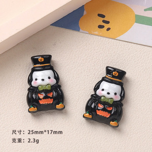 Accesorios para el cabello de resina moldeable DIY con temática de Halloween: dijes de momia y calabaza, decoración divertida de vendaje de dibujos animados - Product Image 6