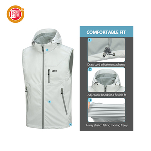 Body personnalisé chaud imperméable <span class=keywords><strong>Plus</strong></span> la taille vestes Softshell pour hommes gilets de Golf & gilets - Product Image 6