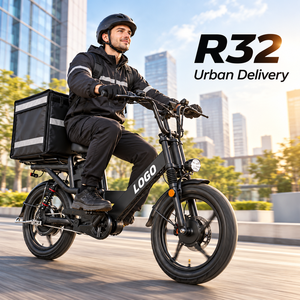 Bicicleta Eléctrica de Reparto de Comida de 48V 32Ah, Personalizada OEM, 750W, Neumático 18x2.5, Carga de 200KG, Doble Suspensión, Bicicleta de Carga R32 - Product Image 1