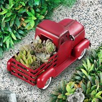 Camión Metálico Rojo Clásico, Juego de Regalo de Estilo Antiguo para Entusiastas de Autos Clásicos, Decoración para el Hogar con Diseño Clásico