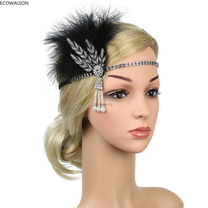 1920er Jahre Flapper Gatsby Kostüm zubehör Set 20er Jahre Flapper Stirnband Perlenkette Handschuhe Zigaretten halter Kostüm Requisiten - Product Image 2