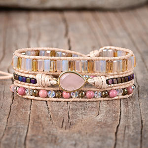 Excelentes Pulseras de Diseño Nuevo al por Mayor, Joyería Fina de Bohemia, Pulseras Enrolladas de Cuero Trenzado, Personalizadas, Hechas en China - Product Image 4