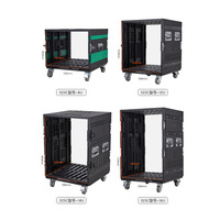 Flight case antichoc léger pour rack d'amplificateurs avec indice de protection IP66/IP55, personnalisable OEM pour équipement audio professionnel 12U