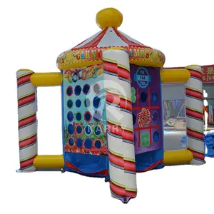 Giochi sportivi interattivi all'aperto commerciali gonfiabili 5 in1 carnival midway games for kids and party event tossing ring dart
