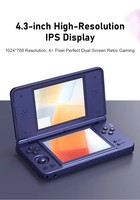 Console de jeu portable ANBERNIC RG DS Plus à double écran, 4,3 pouces, processeur quadricœur, Linux, batterie 4000 mAh, rétro, portable, pliable, multi-plateformes
