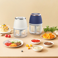 Hachoir automatique à ail et oignon, coupe-légumes domestique facile avec alimentation par batterie, mini robot culinaire