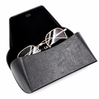 Bestclean OEM logo personnalisable étui à lunettes optiques en cuir PU étui à lunettes fait main avec logo gaufré