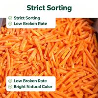 Carottes IQF surgelées 100% pures, coupées uniformément en bâtonnets, en vrac, pour la restauration, plats préparés, usine, mélange de légumes pour hot pot
