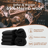 Chaussettes de randonnée en laine mérinos thermique Toe pour hommes et femmes