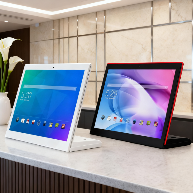 L Shaped  Desktop Tablet 14  Inch RK3568 2+16GB OS11/13 IPS Panel NFC POE Large Touch Screen Advertising Android Tablet