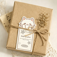 Autocollants animaux découpés à la forme de chat, étiquettes mignonnes de chatons de dessin animé, idéales pour la décoration de boîtes cadeaux, sacs en papier kraft et enveloppes