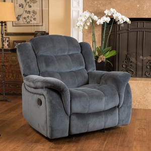 Super Comfortable Suede <strong>Fabric</strong> Home Theater Sofa Swivel Glider <strong>Recliner</strong> <strong>Chair</strong> With Rocking - Product Image 2