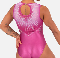 Robe de danse de scène imprimée en Spandex sans manches pour salle de bal de gymnastique moderne et performance de ballet vêtements de performance pour enfants
