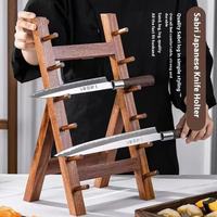 Großhandel Umweltfreundlicher Rechteckiger Sashimi/Yanagiba-Messer-Präsentationsständer Holz-Vitrine für Sushi-Bar und Offene Küche