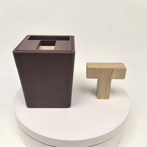 Nueva caja de rompecabezas portátil 3D de madera para niños en edad preescolar, 3 estilos en T, Forma cuadrada redonda, bloques a juego, juego de pensamiento lógico espacial - Product Image 1