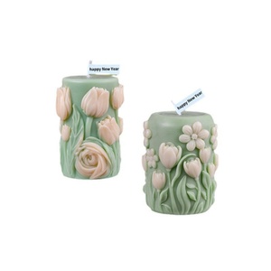 Moule en silicone 3D DIY pour bougie pilier en résine, motif fleur, pour décoration intérieure, moule à bougie parfumée - Product Image 6