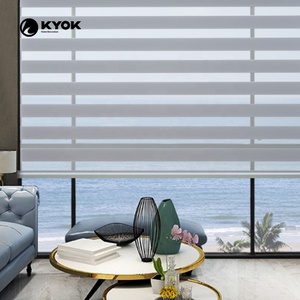 Cina produttore di tende KYOK tende oscuranti portatili tende grigie <span class=keywords><strong>a</strong></span> doppio <span class=keywords><strong>rullo</strong></span> tende zebra shades - Product Image 5