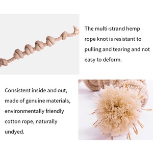 Set di Giocattoli Interattivi per Cani in Corda di Cotone Resistente, Indistruttibile, Piccolo e Robusto, Vendita all'Ingrosso dal Produttore - Product Image 4