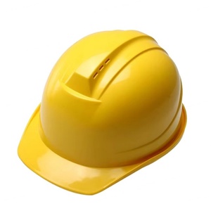 Casque de sécurité jaune de type V, 6 points de suspension, non rainuré, pour la construction - Product Image 3