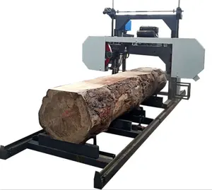 用于农场和林场的中心轮设计移动式卧式木锯机带锯锯木厂带锯机