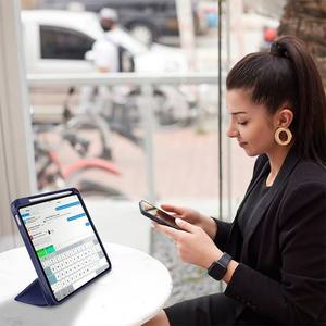 Étui à rabat magnétique pour tablette en cuir PU avec porte-crayon pour <span class=keywords><strong>iPad</strong></span> 11 Gen étui 10e 11e génération 2025 - Product Image 6