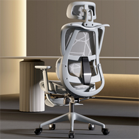 Chaise de bureau ergonomique en maille avec dossier haut inclinable pivotant avec accoudoirs 3D, repose-pieds creux, nouveau produit moderne de luxe 2025