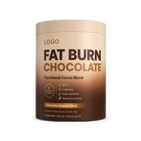 Poudre fonctionnelle instantanée brûle-graisses au chocolat et caramel, avec MCT, extrait de thé vert et L-Carnitine, complément alimentaire favorisant la santé