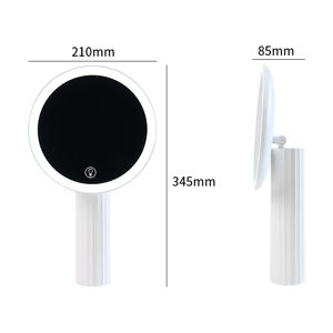 Logo özel ev tezgah tipi masa makyaj aynası Led ışık ayarlanabilir 3 renk ışıkları dokunmatik dim kozmetik LED ayna - Product Image 1