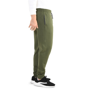 Pantalon de survêtement unisexe personnalisé en molleton 100 % coton vert uni avec taille élastique, séchage rapide et respirant, design décontracté pour l'hiver - Product Image 3
