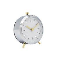 Horloge de bureau Nouvelle Conception Traditionnelle Chinoise Batterie Style Analogique Quartz Alarme Horloge de Table En Métal Réveil
