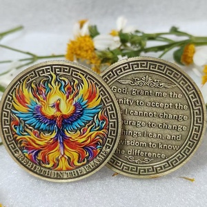 Moneta commemorativa Phoenix: Resurrezione dopo il fuoco - Moneta da collezione con rilievo tridimensionale - Lavorazione artigianale in metallo - Product Image 5