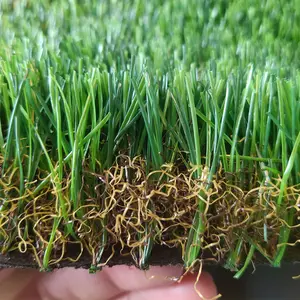 4 Tone Natural Looking Artificial Grass Outdoor Fake Grass Flooring Putting Green Artificial Lawn