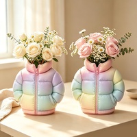 DM1439 Moule en silicone 3D pour doudoune, porte-stylo, vase, moule en résine époxy, bricolage, plâtre, béton, pot de fleurs, décoration intérieure, fournitures d'artisanat